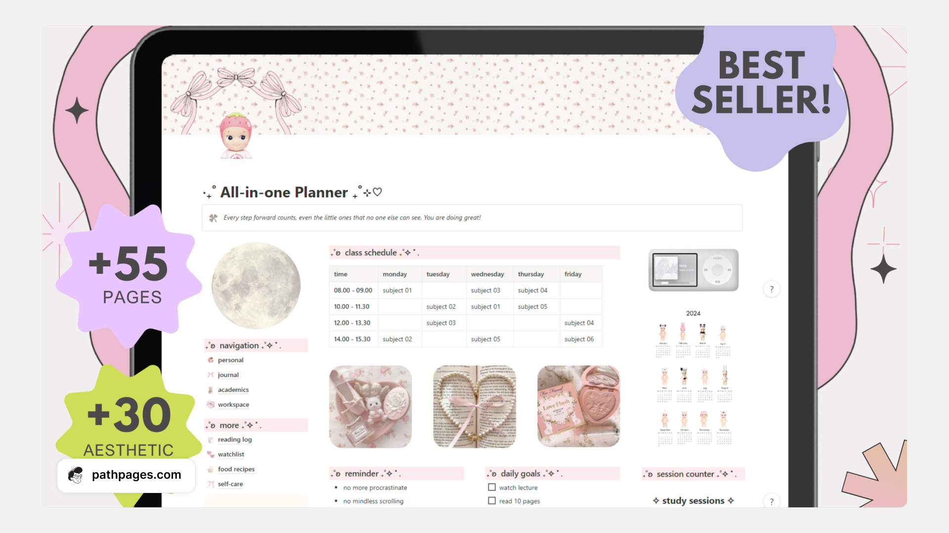 12 Free & Aesthetic Notion Bullet Journal Templates
